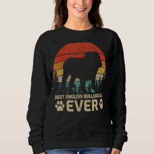 Mens Retro Vintag Best English Bulldog Vater je F Sweatshirt