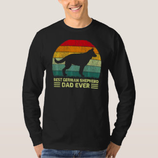 Mens Retro Vintag Best German Shepherd Vater Ever  T-Shirt