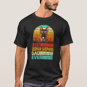 Mens Retro Vintag Best German Shepherd Vater Ever  T-Shirt