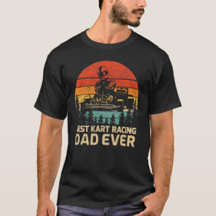 Mens Retro Vintag Best Kart Racing Vater Püber T-Shirt