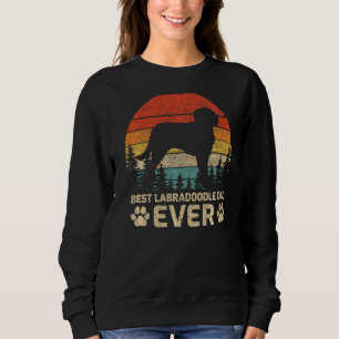 Mens Retro Vintag Best Labradoodle Vater je Fasten Sweatshirt