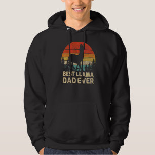 Mens Retro Vintag Best Llama Vater Ever Vatertag D Hoodie
