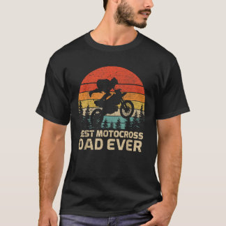 Mens Retro Vintag Best Motocross Vater je Vater T-Shirt
