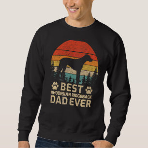 Mens Retro Vintag Best Rhodesian Ridgeback Vater E Sweatshirt