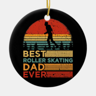Mens Retro Vintag Best Roller Skaten Vater je Keramik Ornament