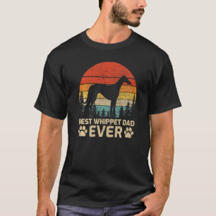 Mens Retro Vintag Best Whippet Vater je Vater T-Shirt