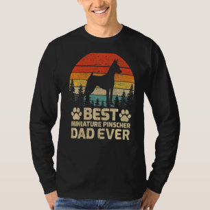 Mens Retro Vintag Beste Miniatur Pinscher Vater Ev T-Shirt