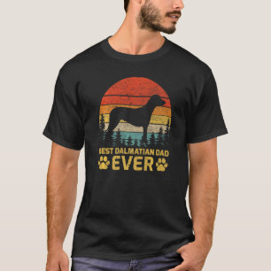 Mens Retro Vintag Bester Dalmatiner Vater je Vater T-Shirt