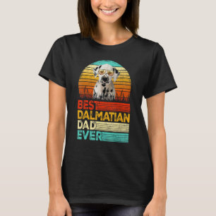 Mens Retro Vintag Bester Dalmatiner Vater je Väter T-Shirt