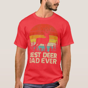 Mens Retro Vintag Bester Hirsch Vater je Vatertag T-Shirt