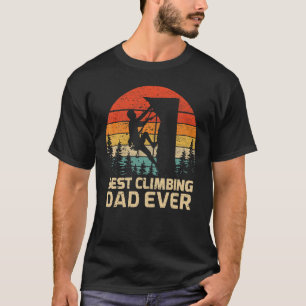 Mens Retro Vintag Bester Klettersteig Vater je Vat T-Shirt