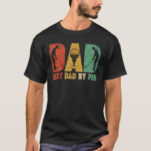 Mens Retro Vintag Bester Vater Par Golf Golfer Vat T-Shirt