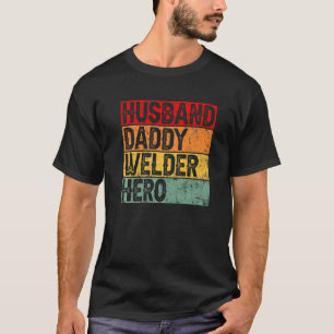 Mens Retro Vintag Husband Daddy Welder Vater's D T-Shirt
