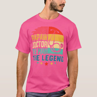 Mens Retro Vintag Papaw Doktor Der Mann der Legend T-Shirt