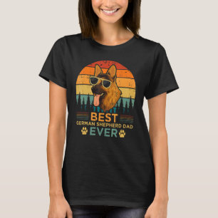 Mens Retro Vintag Sunset Best German Shepherd Vate T-Shirt