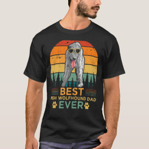 Mens Retro Vintag Sunset Best Irish Wolfhound Vate T-Shirt