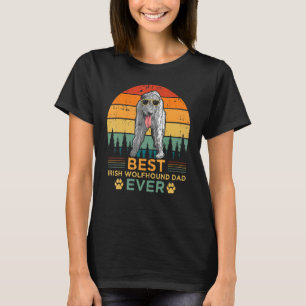 Mens Retro Vintag Sunset Best Irish Wolfhound Vate T-Shirt