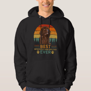 Mens Retro Vintag Sunset Best Neufundland Dog Da Hoodie