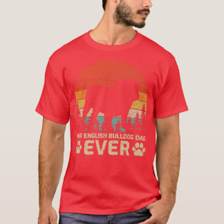 Mens Retro Vintage Best English Bulldog Dad Ever F T-Shirt