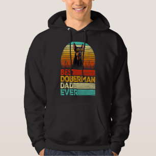 Mens Retro Vintage Bester Dobermann-Vater Aller Ze Hoodie