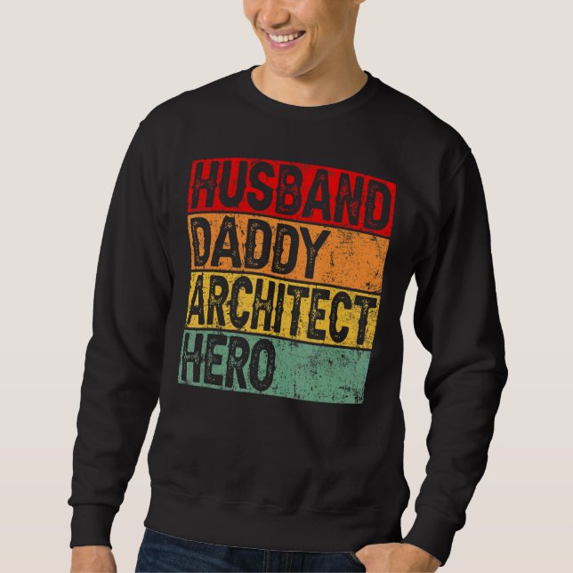 Mens Retro Vintagen Ehemänner Daddy Architecture F Sweatshirt (Vorderseite)