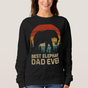 Mens Retro Vintager bester Elefant Vater je Vater Sweatshirt