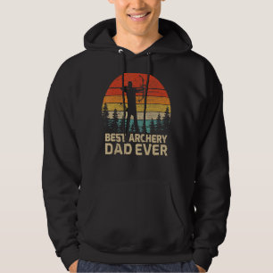 Mens Retro Vintager Bester Vater der Archerie je V Hoodie