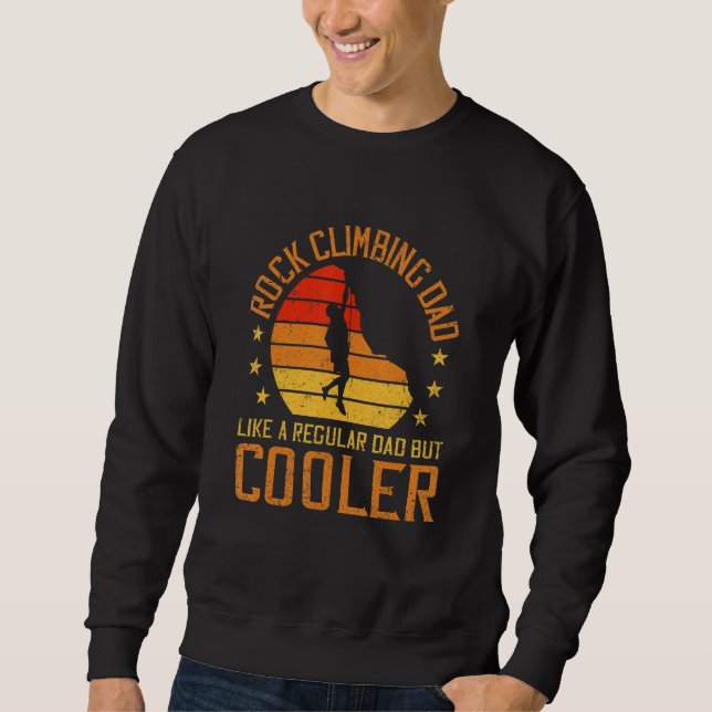Mens Rock Climbing Dad Bouldering Rock Boulder Cli Sweatshirt (Vorderseite)
