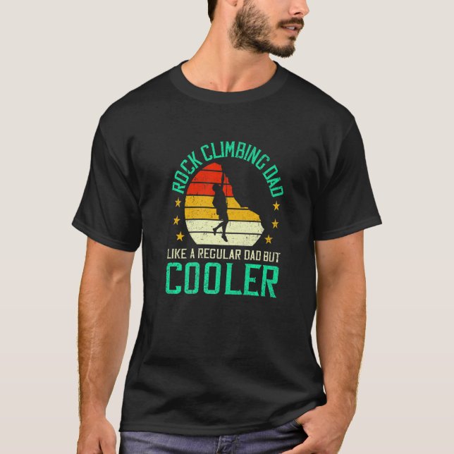 Mens Rock Climbing Dad Bouldering Rock Boulder Cli T-Shirt (Vorderseite)