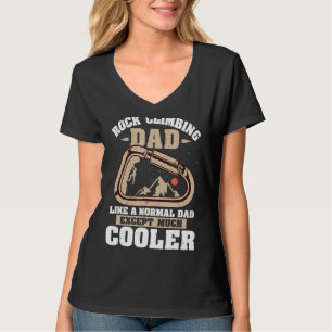 Mens Rock Climbing Vater Viel Cooler Karikatur T-Shirt