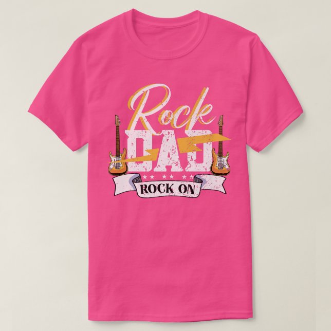 Mens Rock DadElectronic Rock Guitar 896 T-Shirt (Design vorne)