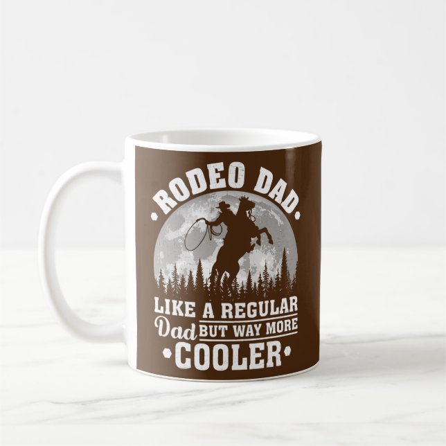 Mens Rodeo Vater wie ein regelmäßiger Vater Funny  Kaffeetasse (Links)