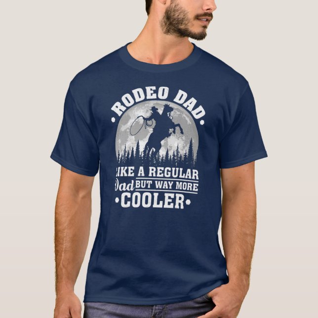 Mens Rodeo Vater wie ein regelmäßiger Vater Funny  T-Shirt (Vorderseite)