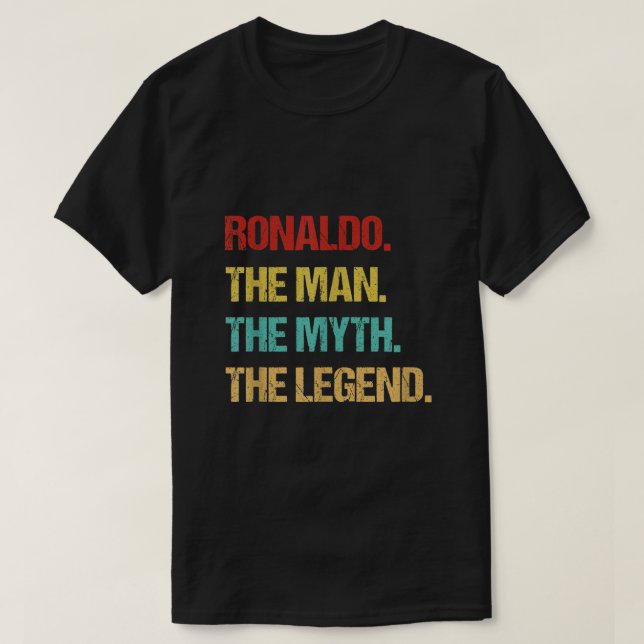 Mens Ronaldo Der Mensch der Mythos der Legende T-Shirt (Design vorne)