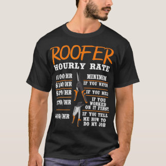 Mens Roofer verschenken Funny Construction Worker T-Shirt