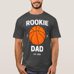 Mens Rookie Vater Basketball Lover 2018 New Dad to T-Shirt