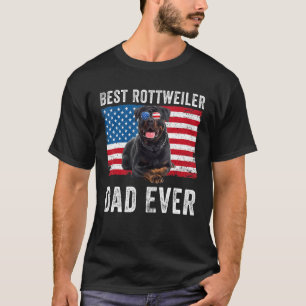Mens Rottweiler Vater American Flag Dog Owner Rott T-Shirt