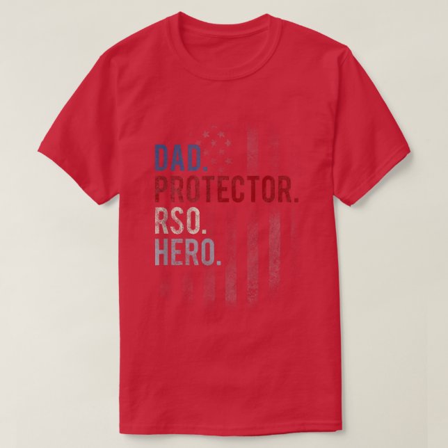 MENS RSO Dad Men's Hero Protector Father's Day  T-Shirt (Design vorne)