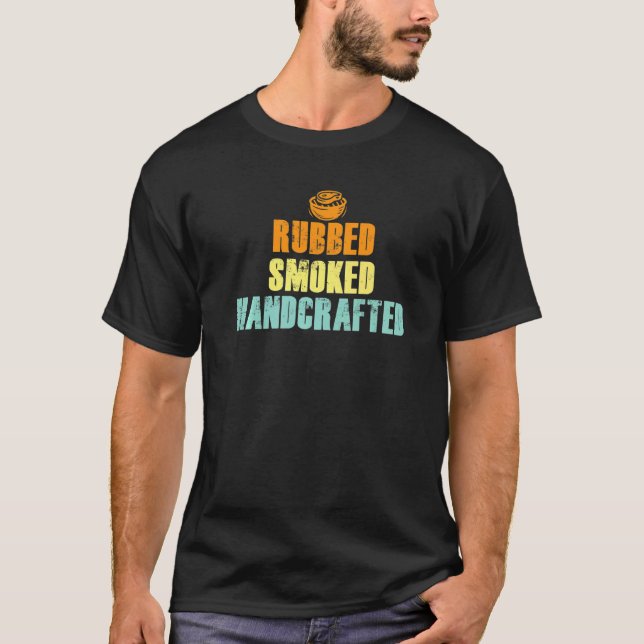 Mens Rubbed Räucherte handgefertigte Restaurantlei T-Shirt (Vorderseite)