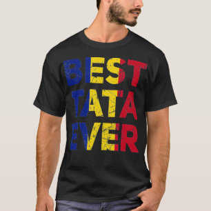Mens Rumänischer Vater Tata Vatertag Beste Tata je T-Shirt
