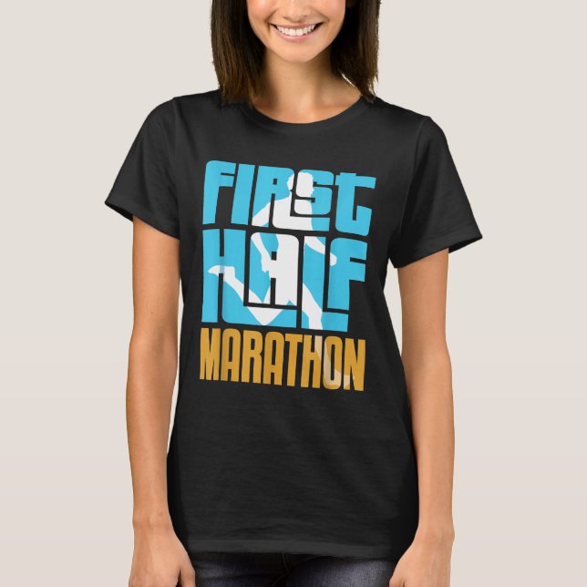 Mens Runner Mens Erster Halbmarathon T-Shirt (Vorderseite)