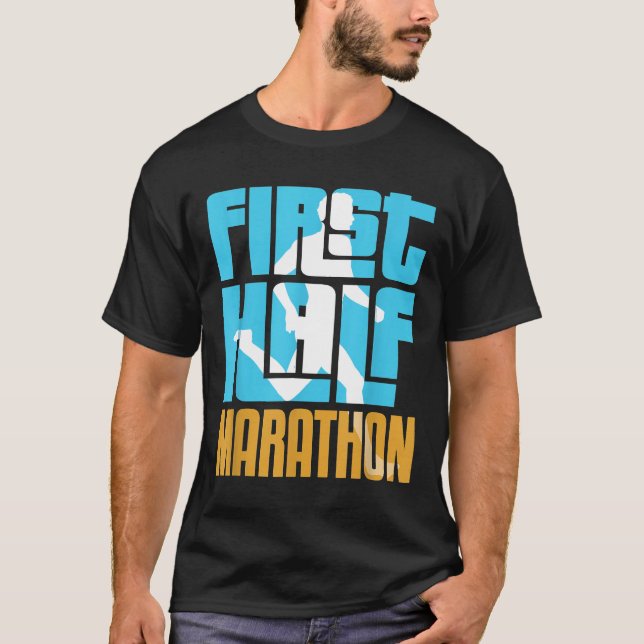Mens Runner Mens Erster Halbmarathon T-Shirt (Vorderseite)