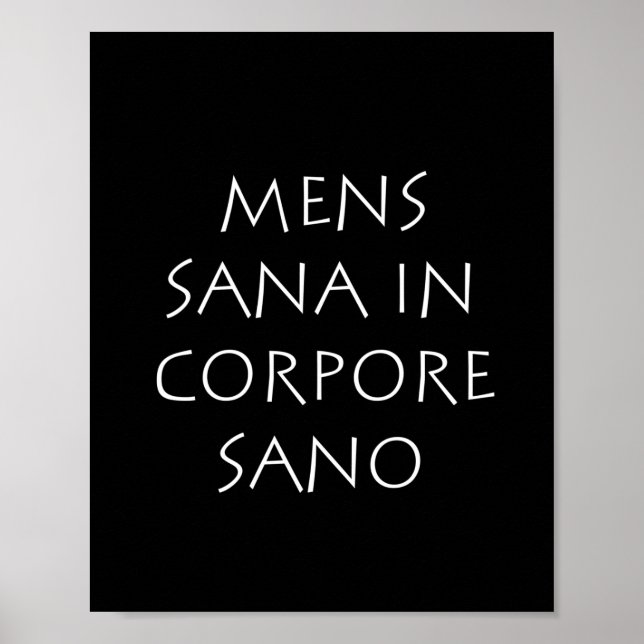 Mens sana in corpore sano poster (Vorne)