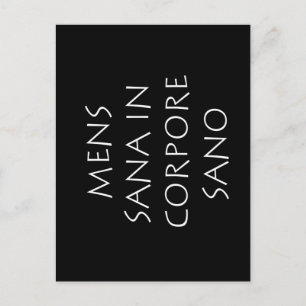 Mens sana in corpore sano postkarte