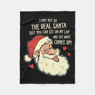 Mens saß auf meinem Schoß Funny Rude Xmas naughty Fleecedecke