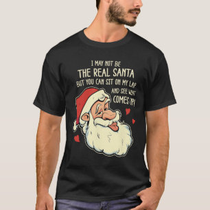 Mens saß auf meinem Schoß Funny Rude Xmas naughty T-Shirt