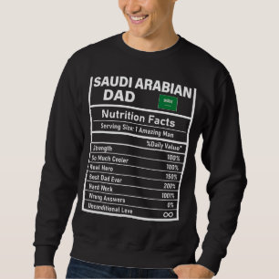 Mens Saudi-Arabian Vater Ernährung Fakten Vatersch Sweatshirt