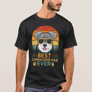 Mens Schnauzer Dog Vintag Best Schnauzer Vater Fet T-Shirt