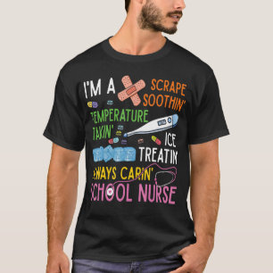 Mens School Nurse Scrape Beruhigung Temperatur Tak T-Shirt