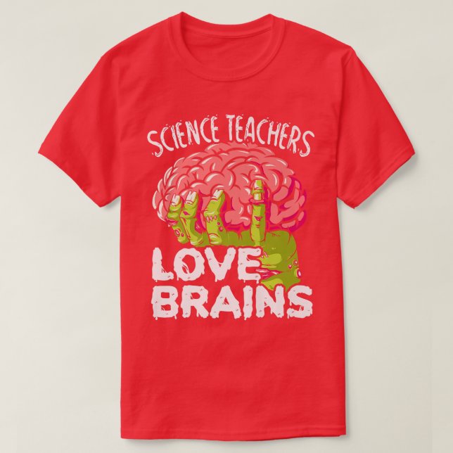 Mens Science Teachers Liebe Brains Premium T-Shirt (Design vorne)